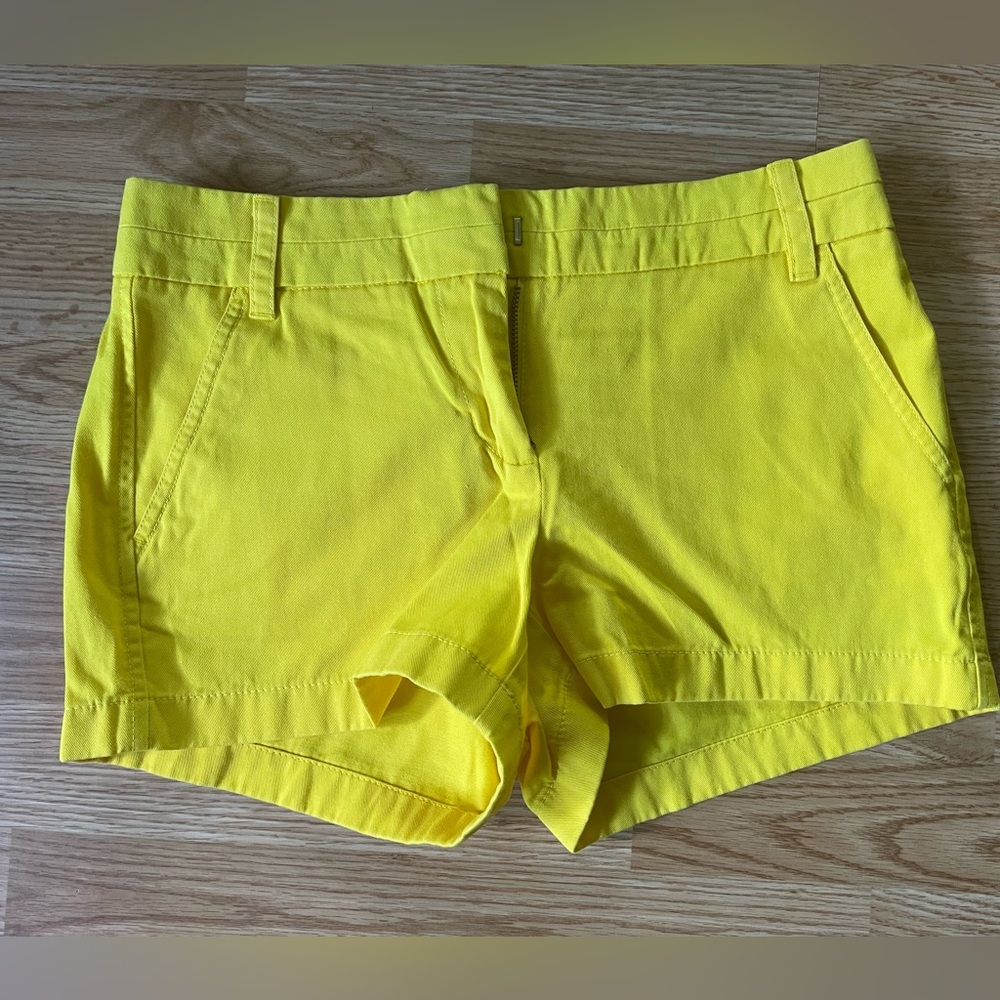 J. Crew Chino Shorts, Size 2, Yellow, NWT